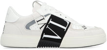 Load image into Gallery viewer, VL7N leather and fabric low-top sneakers
