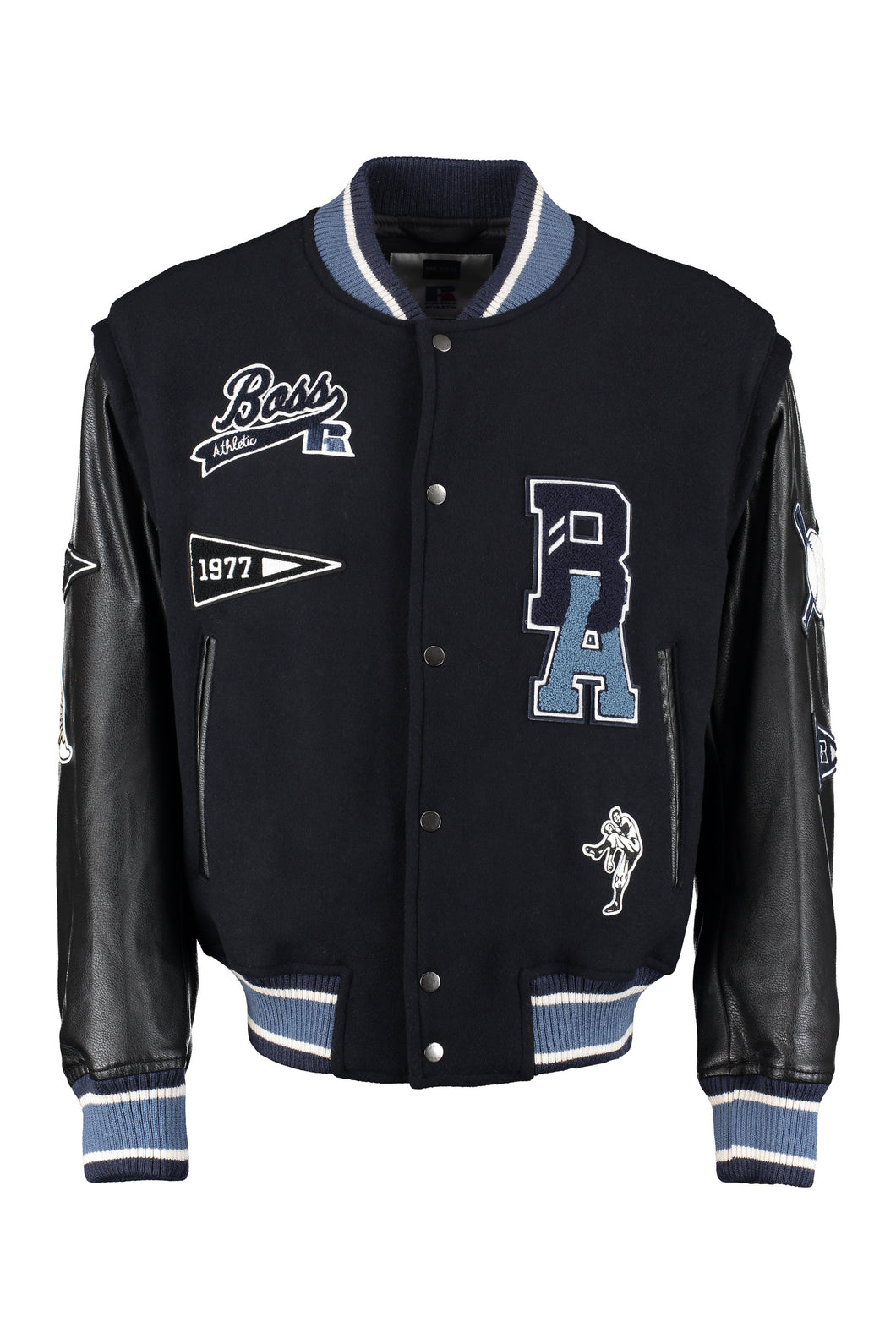 BOSS x Russell Athletic - Wool-blend bomber jacket