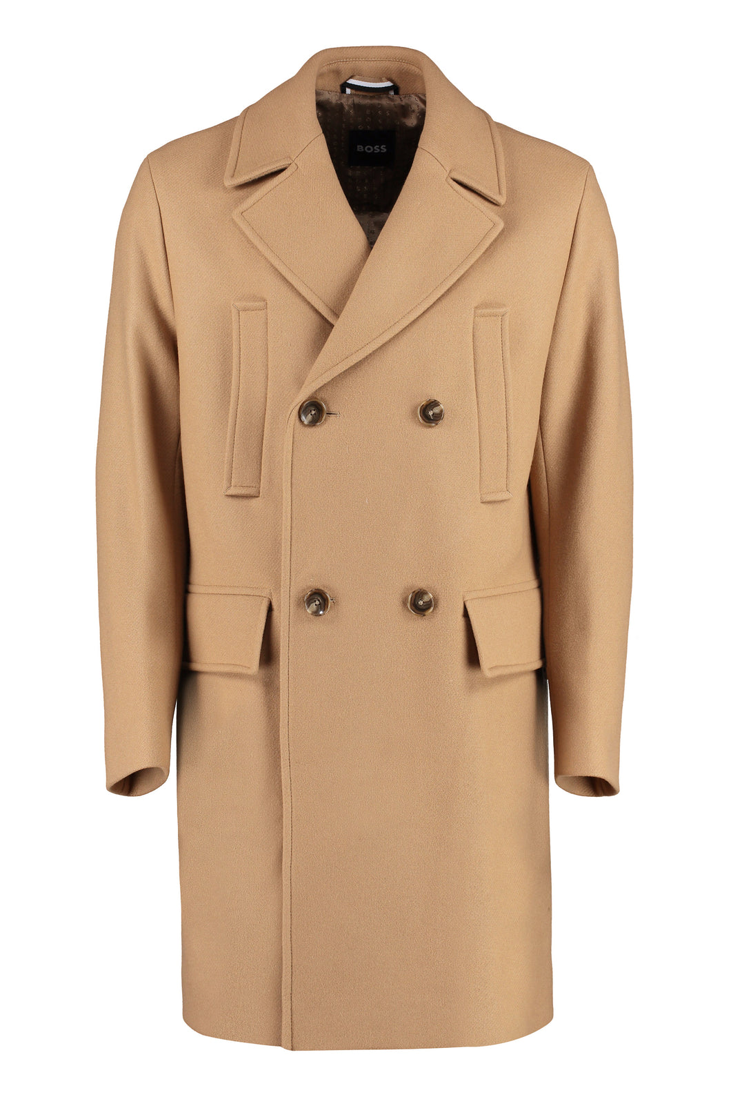 Wool blend double-breasted coat
