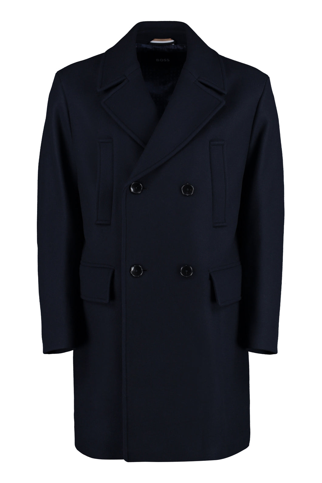 Wool blend double-breasted coat