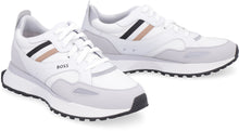 Load image into Gallery viewer, Leather and fabric low-top sneakers
