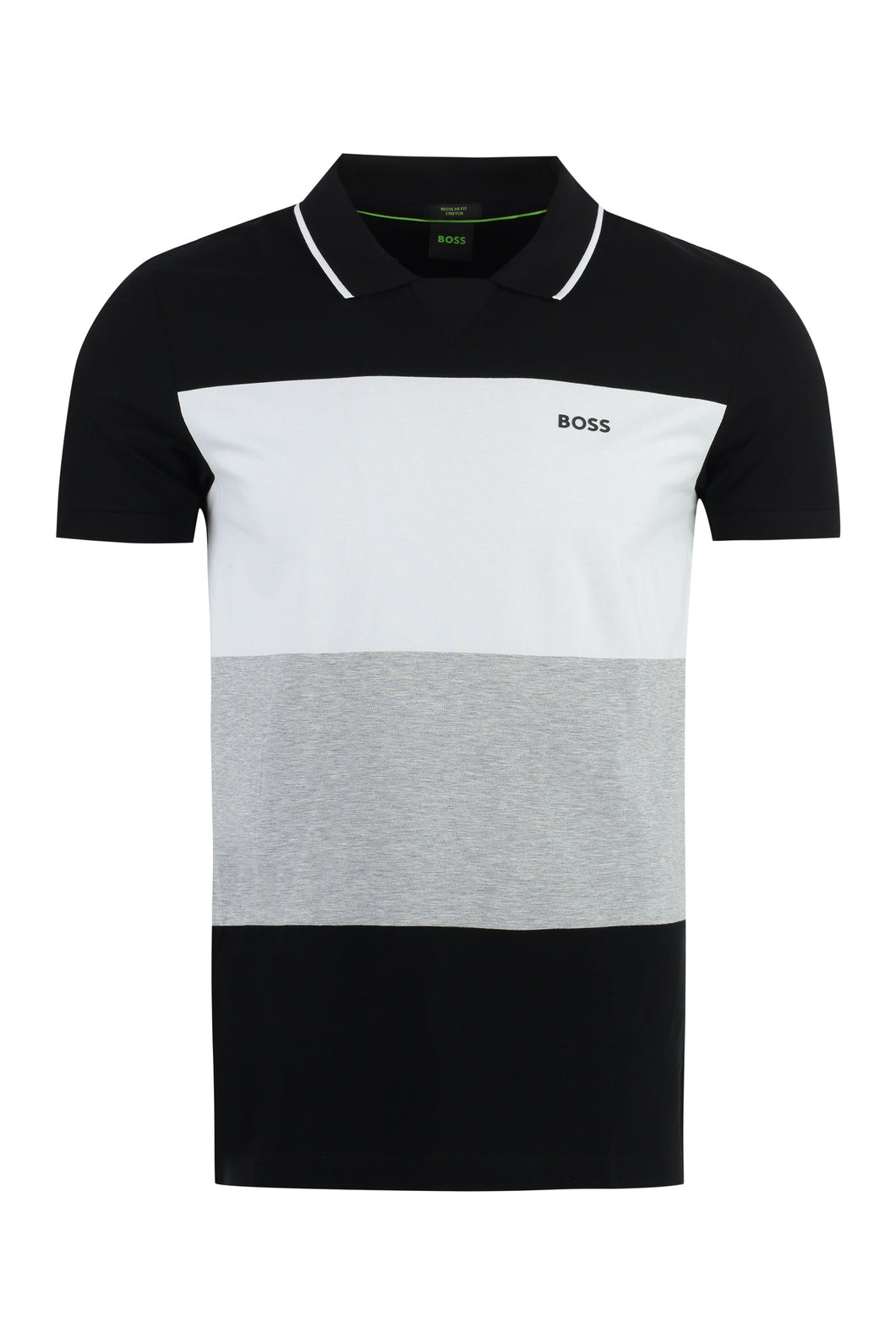 Stretch cotton short sleeve polo shirt
