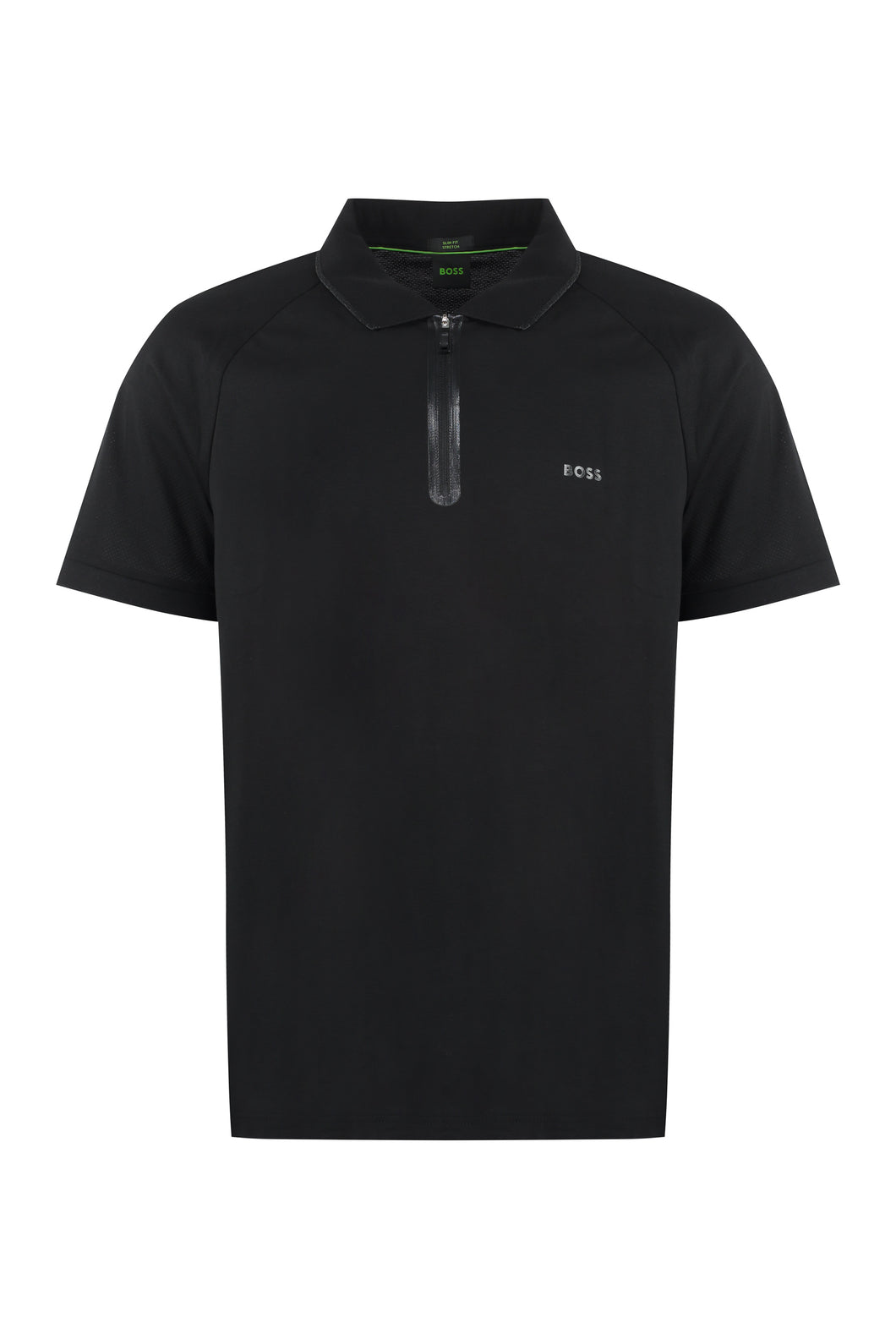 Stretch cotton short sleeve polo shirt