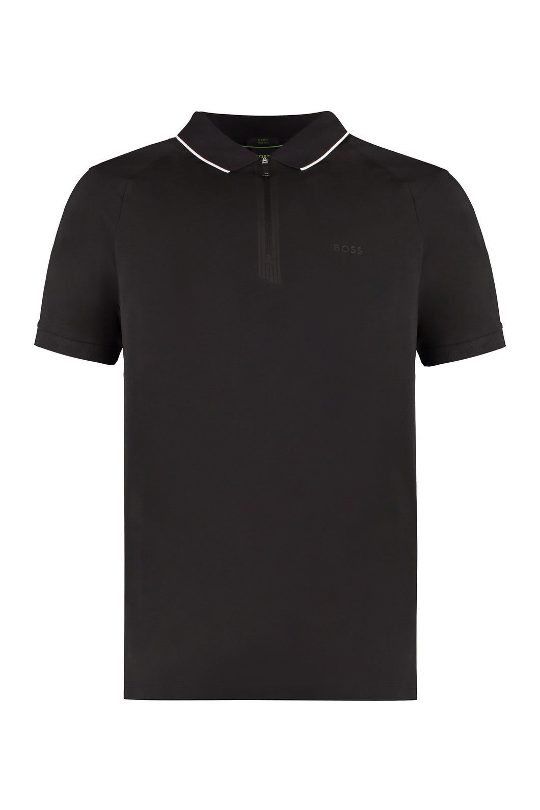 Stretch cotton short sleeve polo shirt