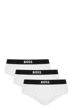 Load image into Gallery viewer, Set of three cotton briefs with logoed elastic band
