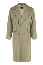 Load image into Gallery viewer, Double-breasted coat in alpaca blend
