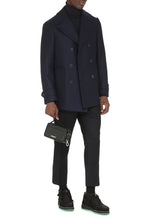 Load image into Gallery viewer, Double-breasted wool and cashmere coat

