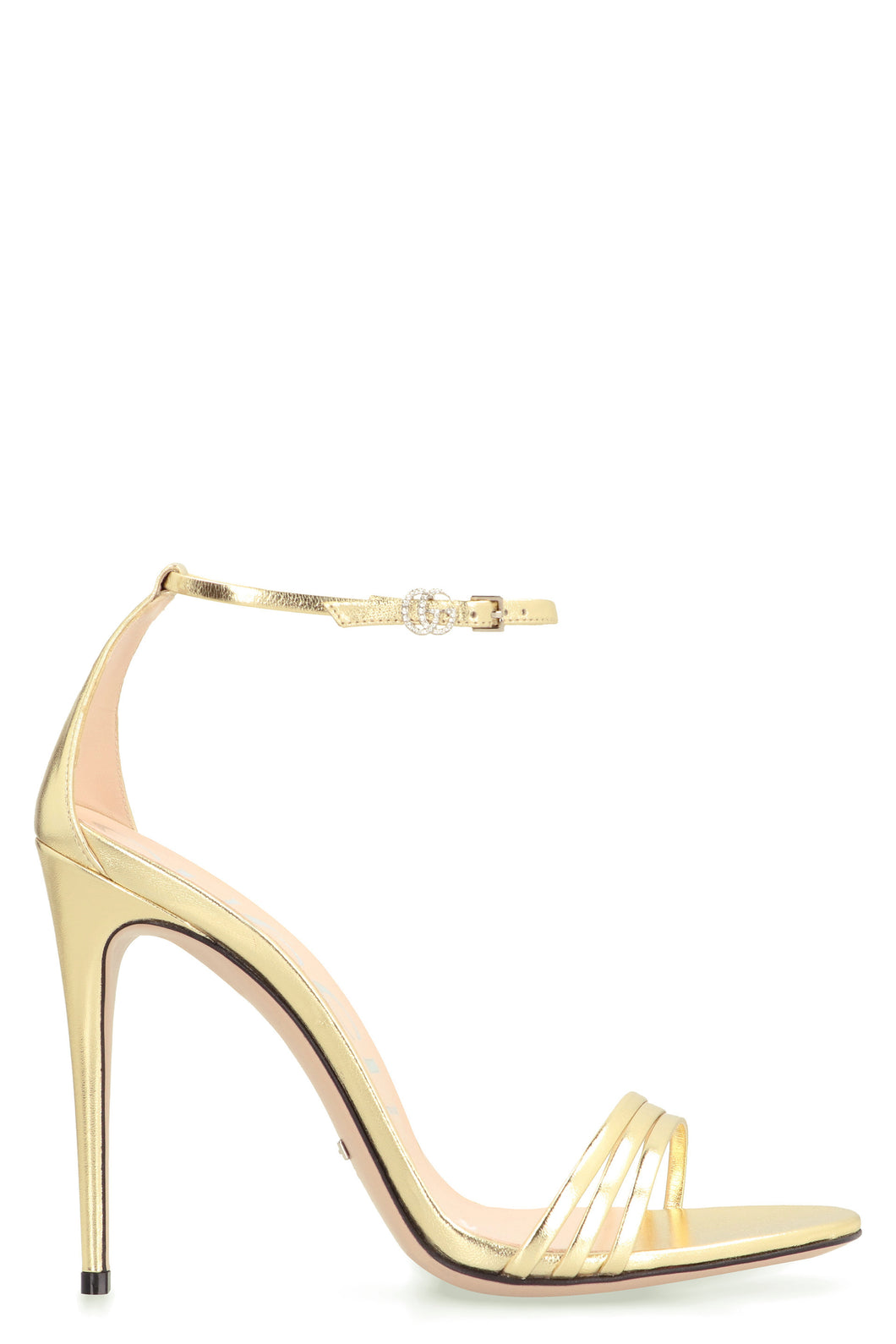Metallic leather sandals