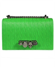 Load image into Gallery viewer, Jewelled Satchel embossed leather bag
