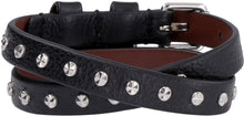 Load image into Gallery viewer, Leather bracelet with medallion and skull

