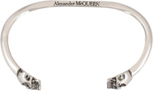 Load image into Gallery viewer, Twin Skull brass bracelet
