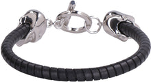 Load image into Gallery viewer, Skull leather bracelet

