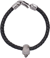 Load image into Gallery viewer, Skull braided leather bracelet
