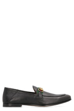 Load image into Gallery viewer, Web detail leather loafers
