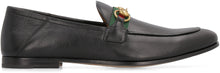 Load image into Gallery viewer, Web detail leather loafers
