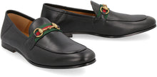 Load image into Gallery viewer, Web detail leather loafers
