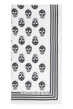 Load image into Gallery viewer, Biker Skull print silk scarf

