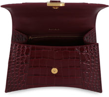 Load image into Gallery viewer, Hourglass crocodile print leather handbag
