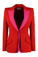 Load image into Gallery viewer, Wool blend single-breasted blazer
