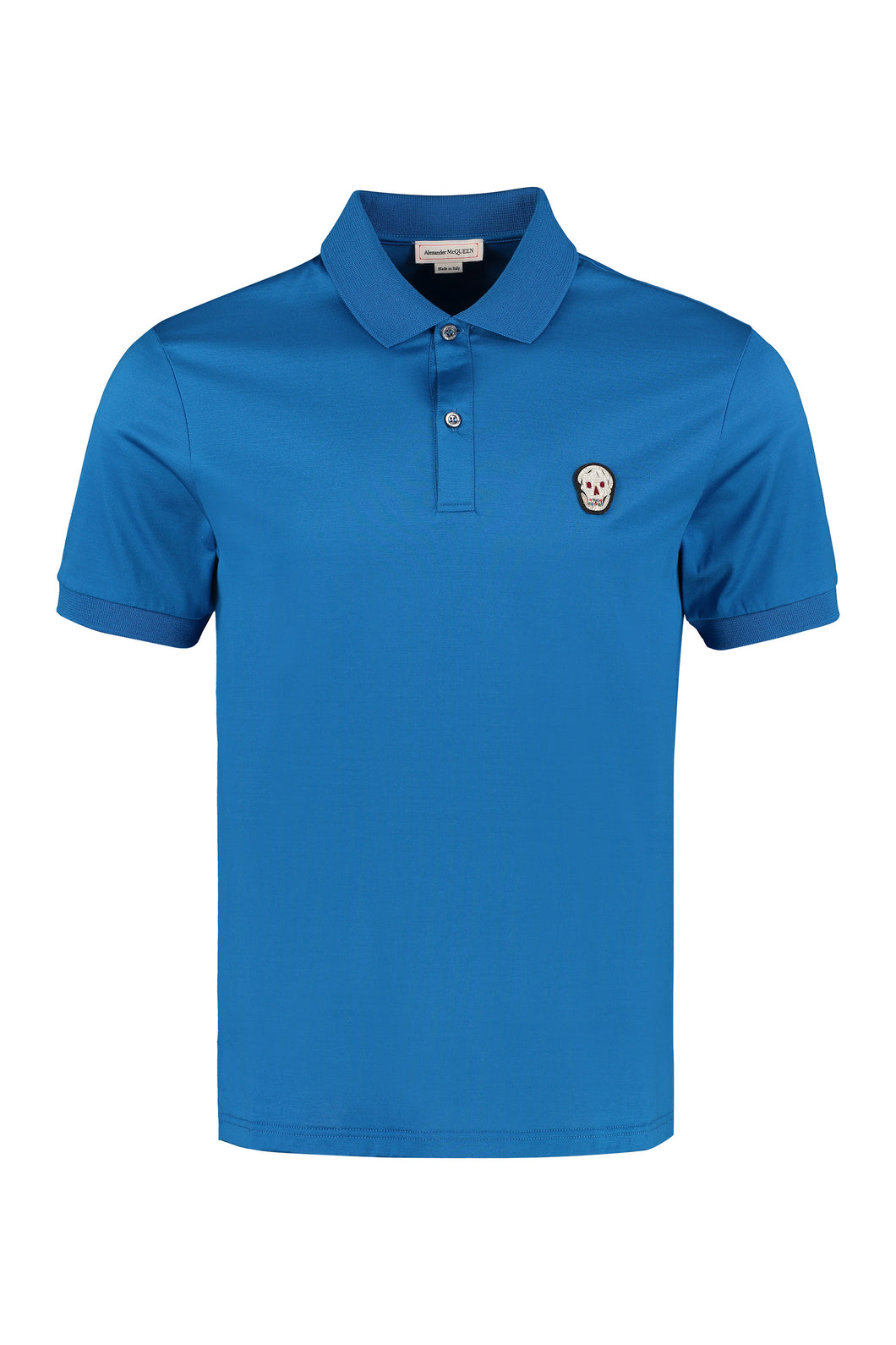 Short-sleeved cotton polo shirt
