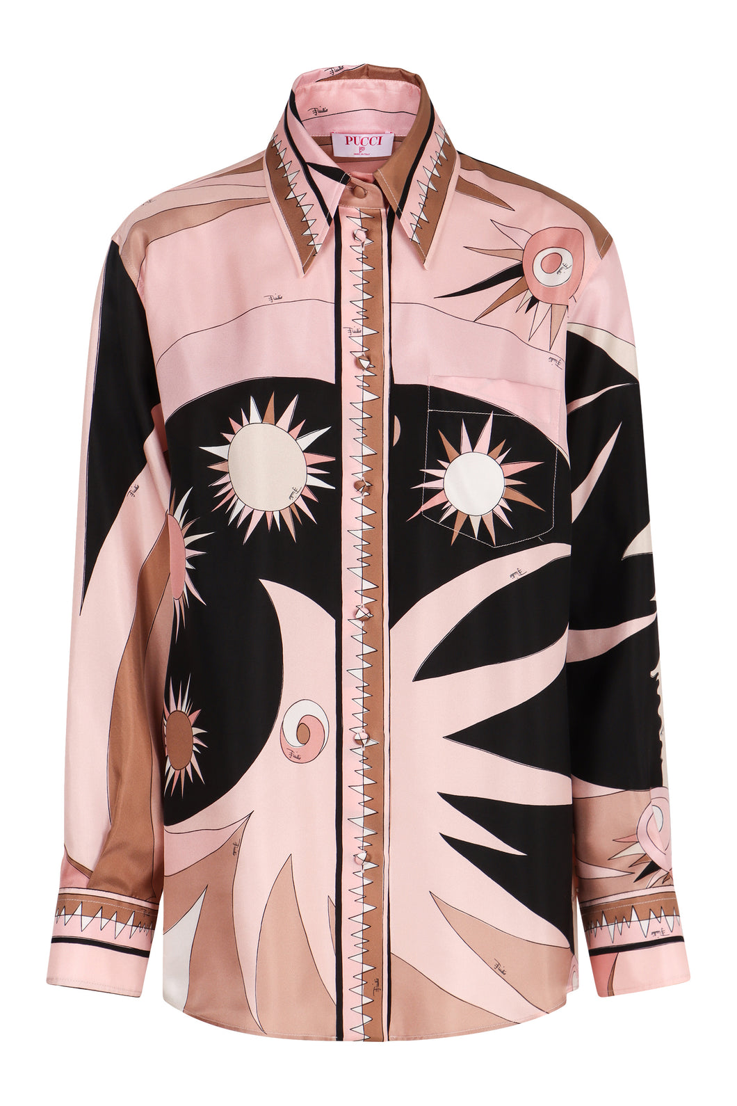 Printed silk shirt
