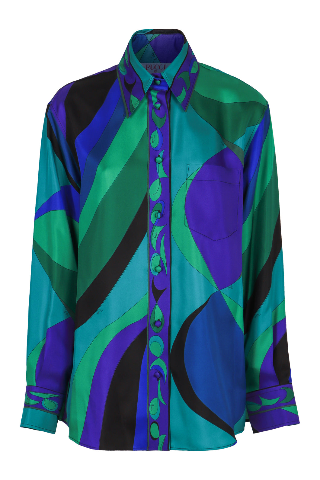 Printed silk shirt
