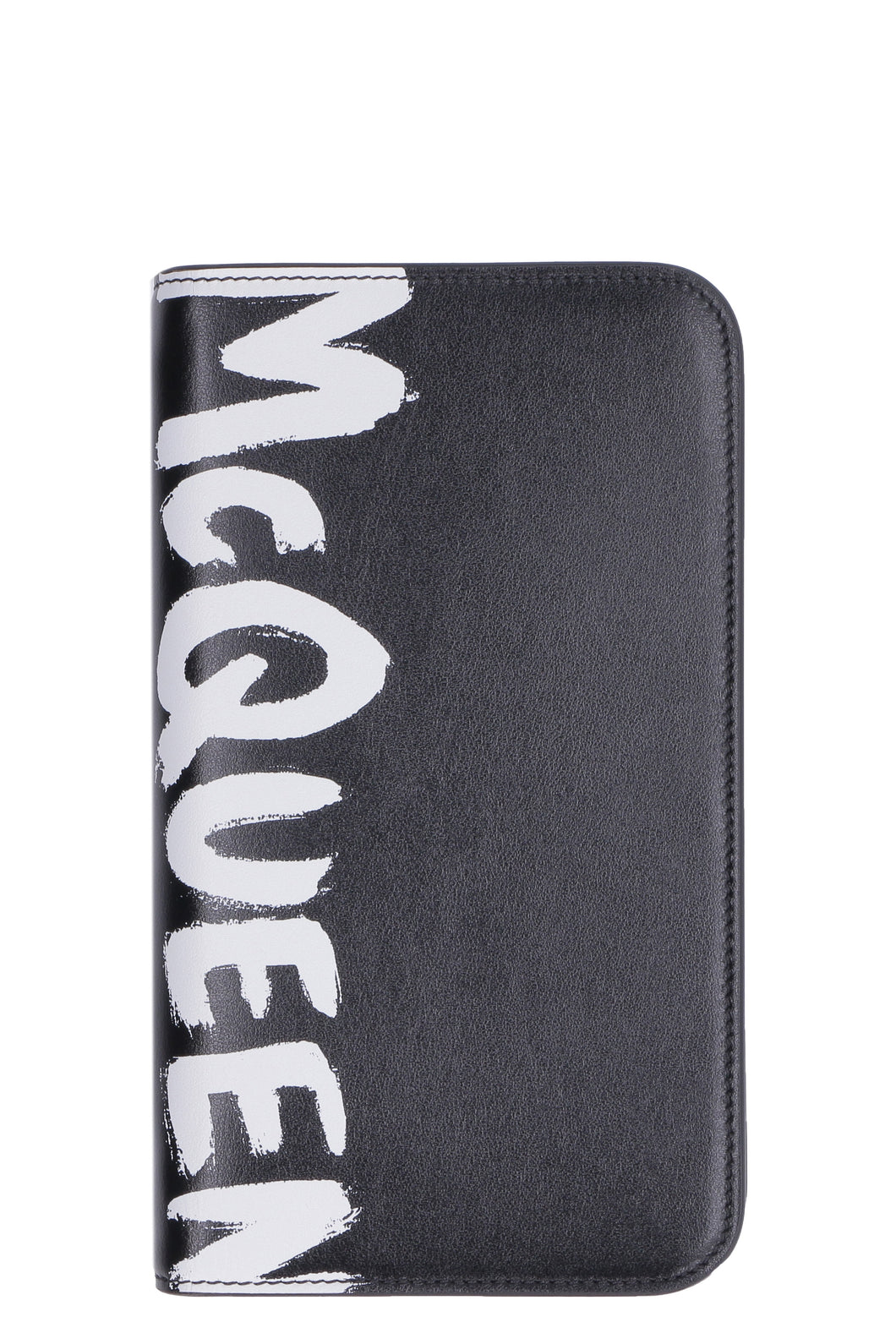 Leather zip-around wallet