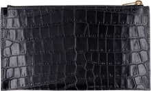 Load image into Gallery viewer, Logo detail flat leather pouch
