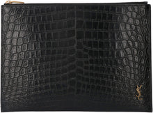 Load image into Gallery viewer, Printed leather flat pouch
