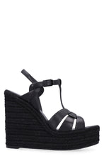 Load image into Gallery viewer, Leather wedge espadrilles
