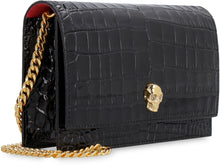 Load image into Gallery viewer, Croco-print leather clutch
