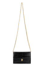 Load image into Gallery viewer, Croco-print leather clutch
