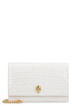 Load image into Gallery viewer, Skull croco-print leather clutch
