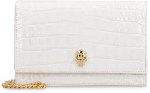 Load image into Gallery viewer, Skull croco-print leather clutch
