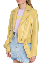Load image into Gallery viewer, Esmeralda Vegan leather biker jacket

