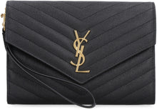Load image into Gallery viewer, Monogram leather clutch
