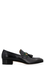 Load image into Gallery viewer, Web detail leather loafers
