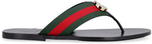 Load image into Gallery viewer, Leather flip-flops with Web detail
