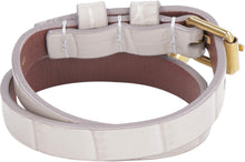 Load image into Gallery viewer, Skull logo plate leather bracelet
