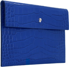 Load image into Gallery viewer, Skull croco-print leather flat pouch
