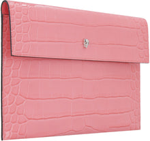 Load image into Gallery viewer, Skull croco-print leather flat pouch
