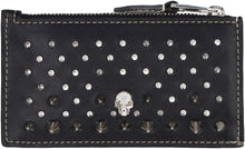 Load image into Gallery viewer, Skull studded leather wallet
