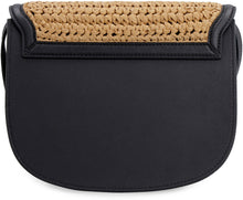 Load image into Gallery viewer, Kaia raffia and leather crossbody bag
