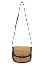 Load image into Gallery viewer, Kaia raffia and leather crossbody bag
