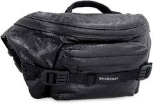 Load image into Gallery viewer, Army leather belt bag with logo
