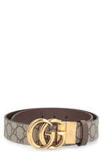 Load image into Gallery viewer, Leather and GG supreme fabric reversible belt
