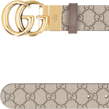 Load image into Gallery viewer, Leather and GG supreme fabric reversible belt
