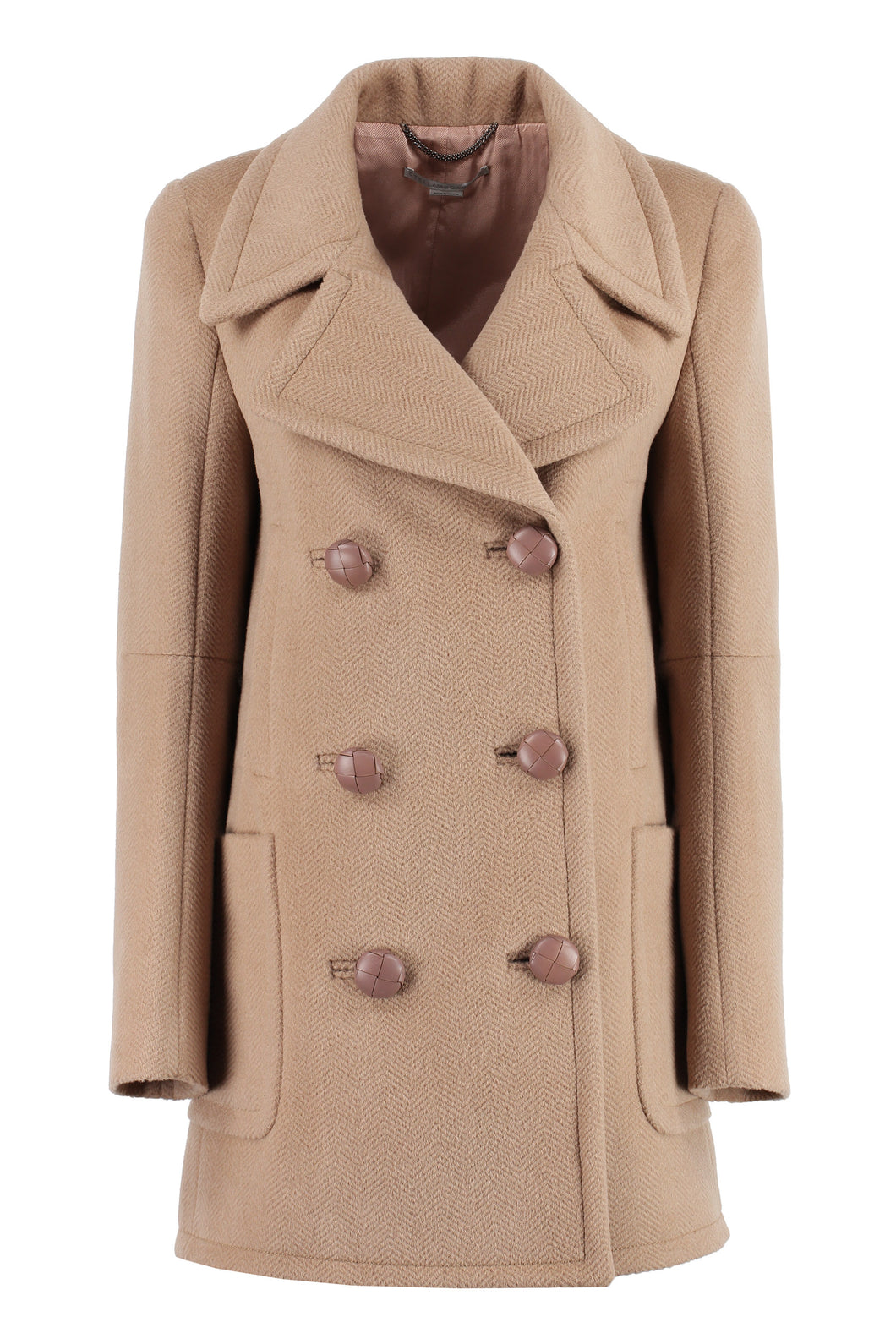 Double-breasted wool coat
