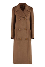 Load image into Gallery viewer, Double-breasted wool coat
