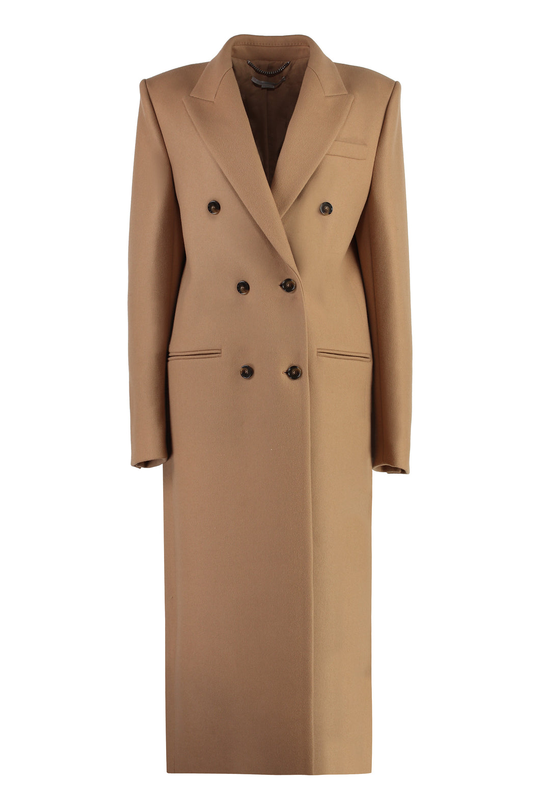 Double-breasted wool coat